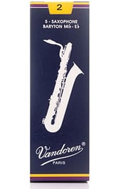 Vandoren Traditional Baritone Saxophone Reeds #2 Box of 5 Reeds